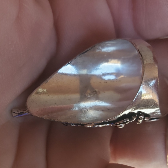 New Unique Red Tiger Eye 2 Birds 925 Silver Statement Ring. - Picture 14 of 15